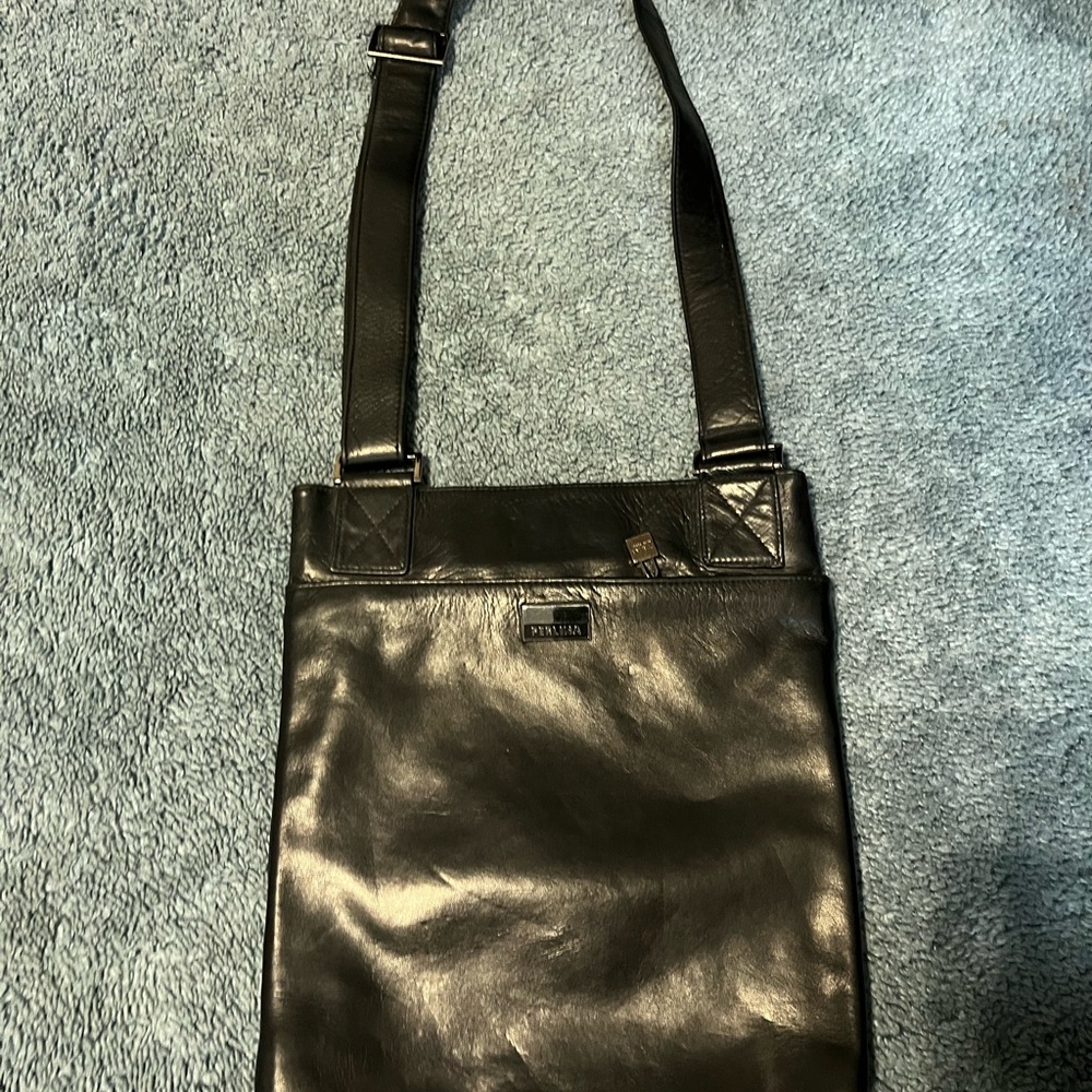 Perlina Black Leather Men's Bag